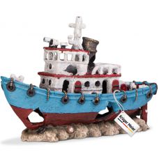 Декорация для аквариума Корабль Kruger Meier Shipwreck 28x9x18см KM301220