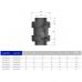 Обратный клапан ПВХ Effast CDRCBD0400 шаровый, с уплотнением EPDM, d40