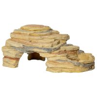 Пещера Repti-Zoo Leopard Gecko Rock Set 27x16,5x13см (ERS42) с укрытием, мисками и платформой для рептилий