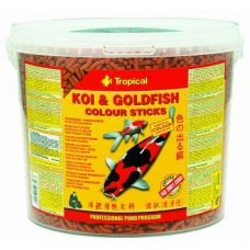 Корм Tropical KOI & GoldFish Color Sticks для окраса прудовых рыб 21л 40358